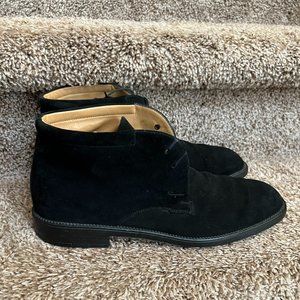 Salvatore Ferragamo Men's Black Leather Suede Boots